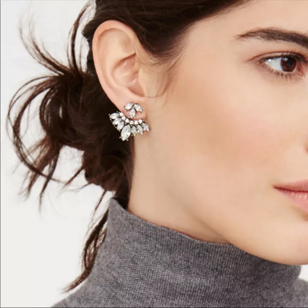 🔴 3/30$ Elegant Rhinestone Double Sided Earrings